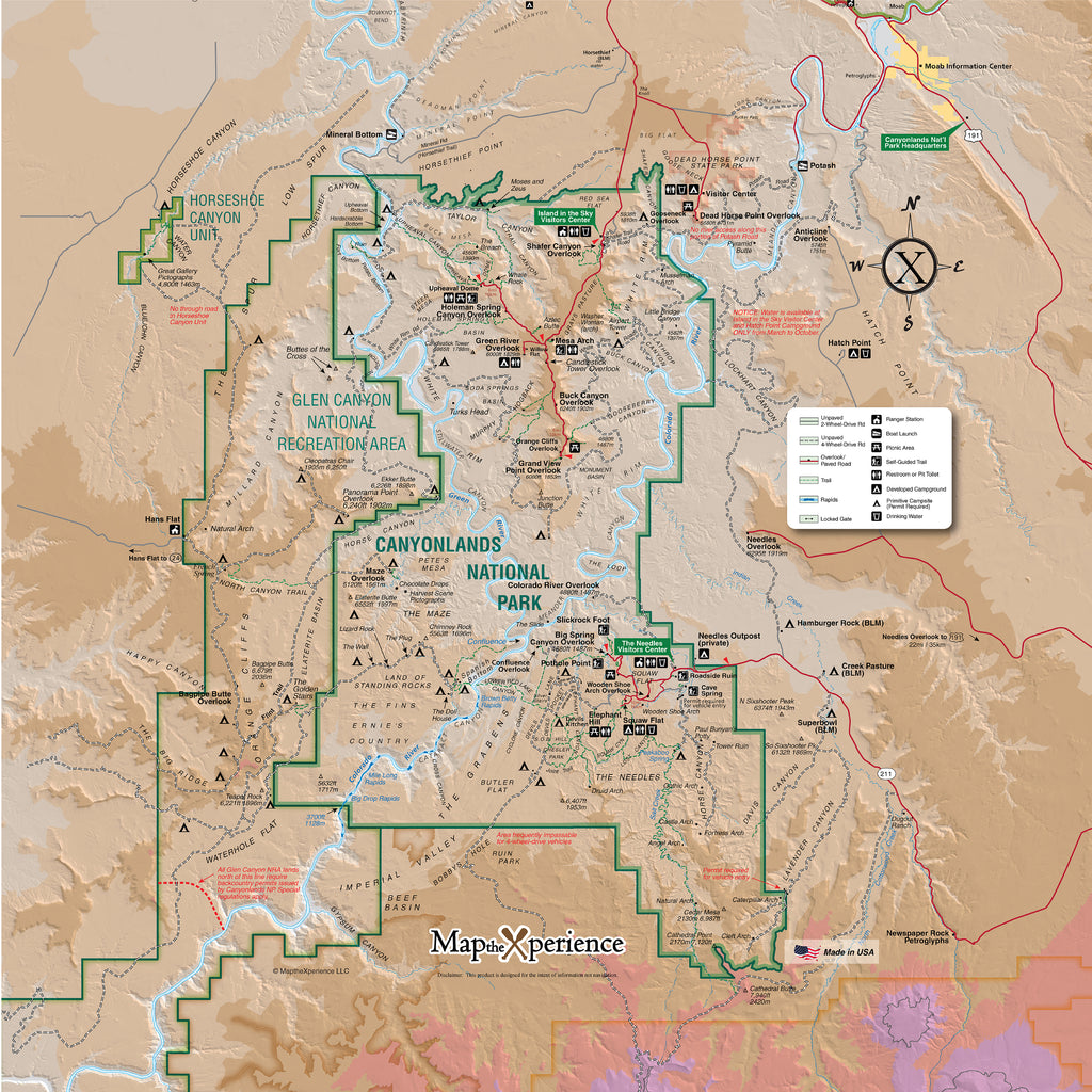 Canyonlands National Park Map X Guard Neck Gaiter