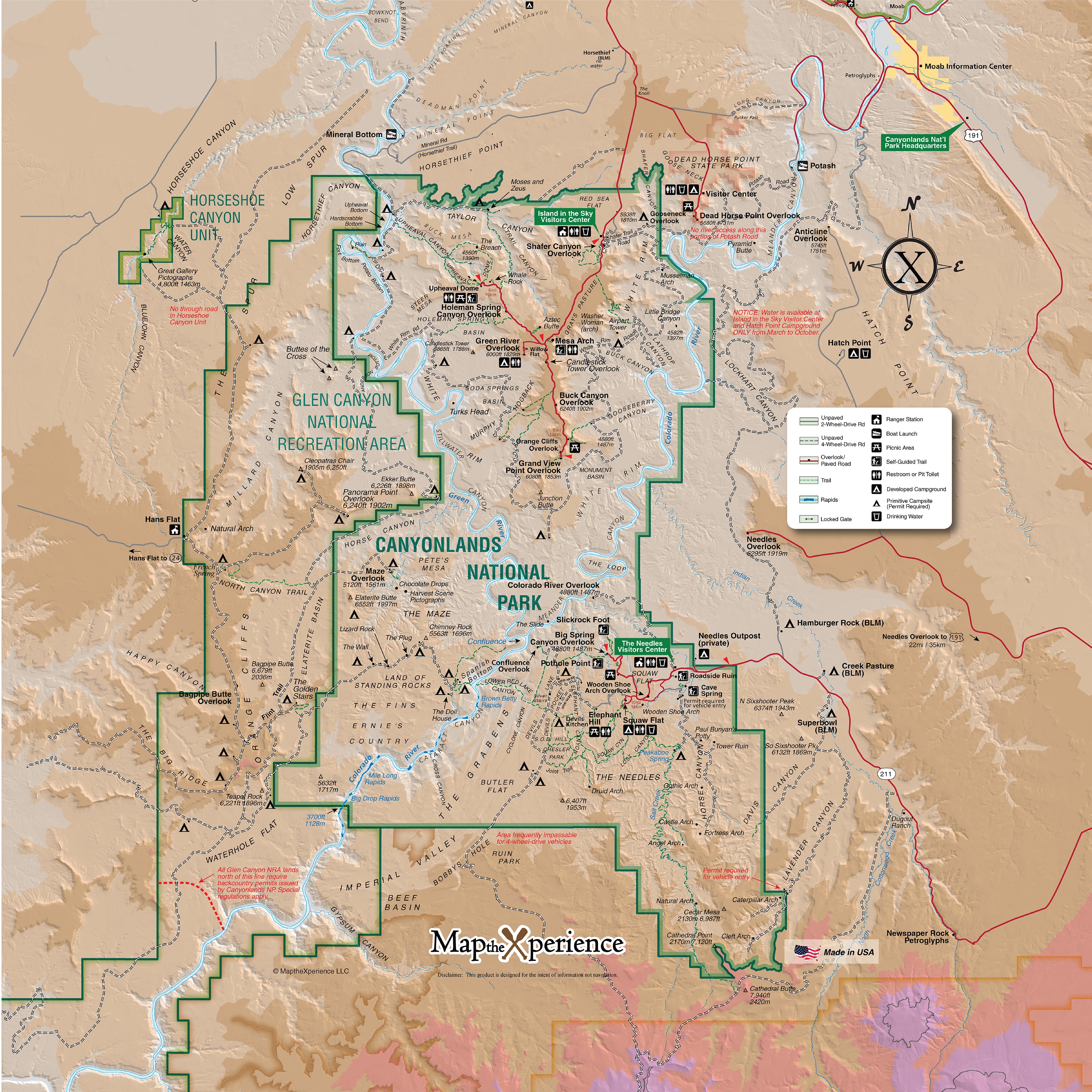 Canyonlands National Park Map X Guard Neck Gaiter
