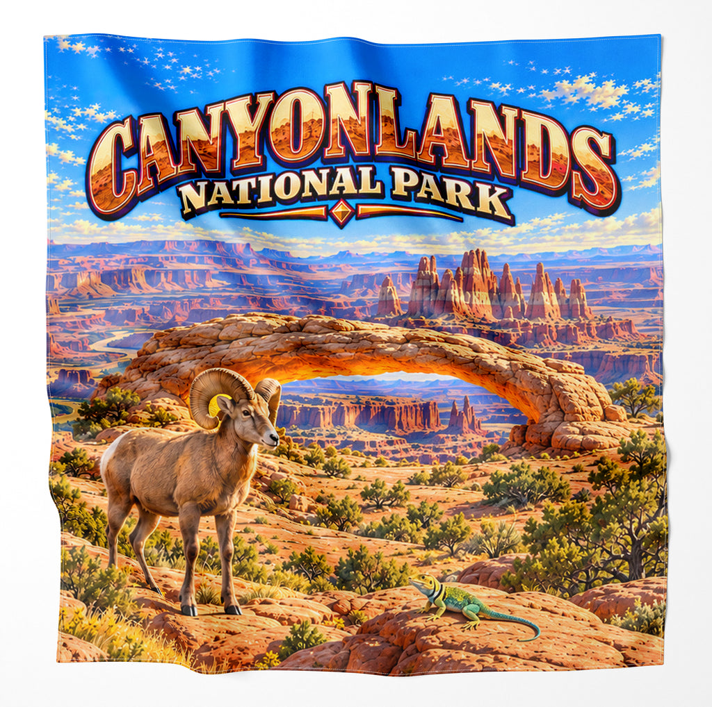 Canyonlands National Park – Microfiber Map Cloth Bandana