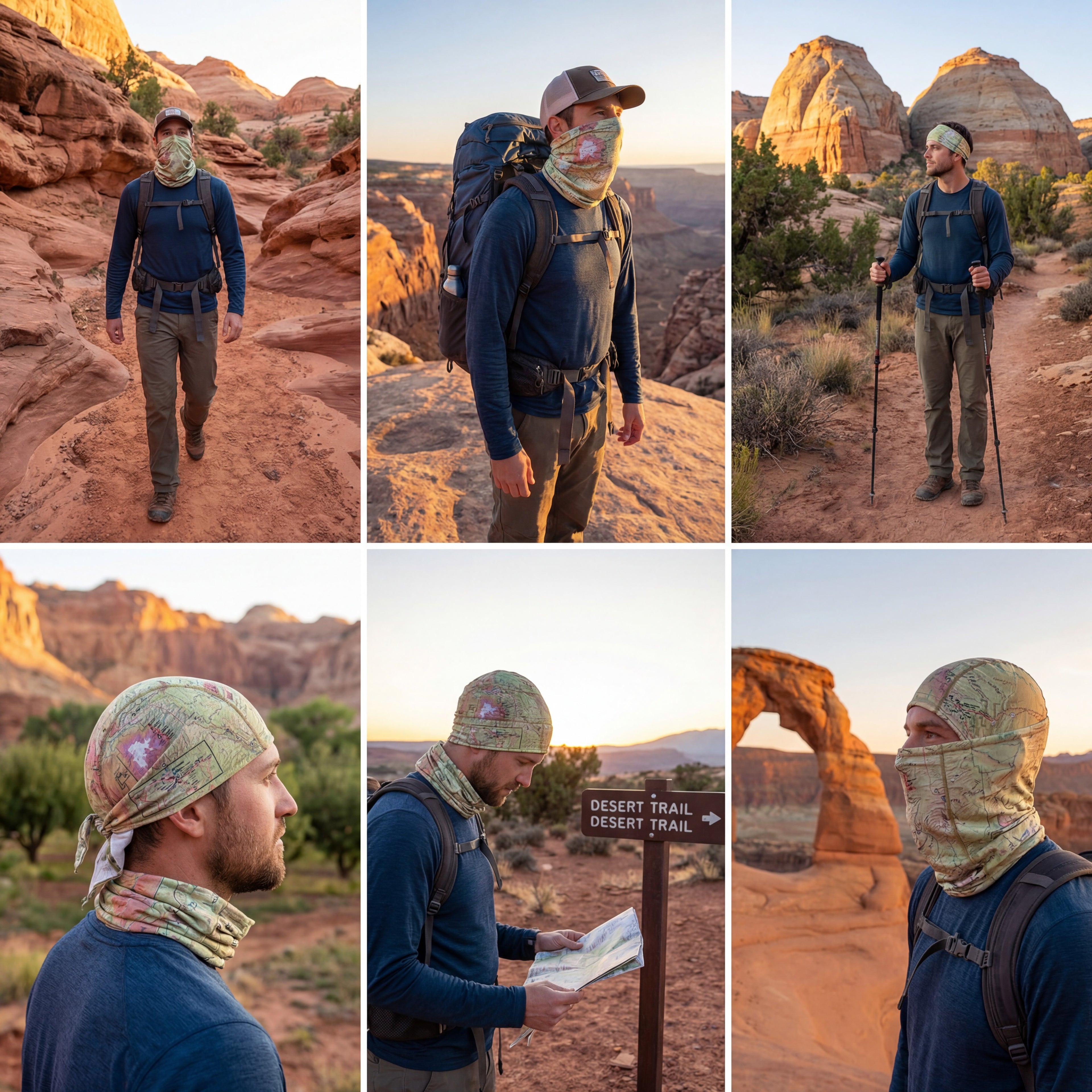 Capitol Reef National Park Map X Guard Neck Gaiter