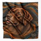 Chocolate Labrador Retriever Microfiber Cloth Bandana