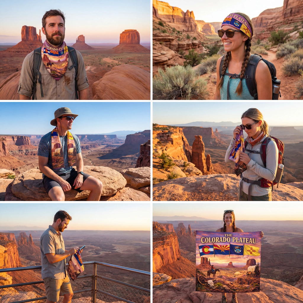 Colorado Plateau Handy Map Microfiber Cloth Bandana