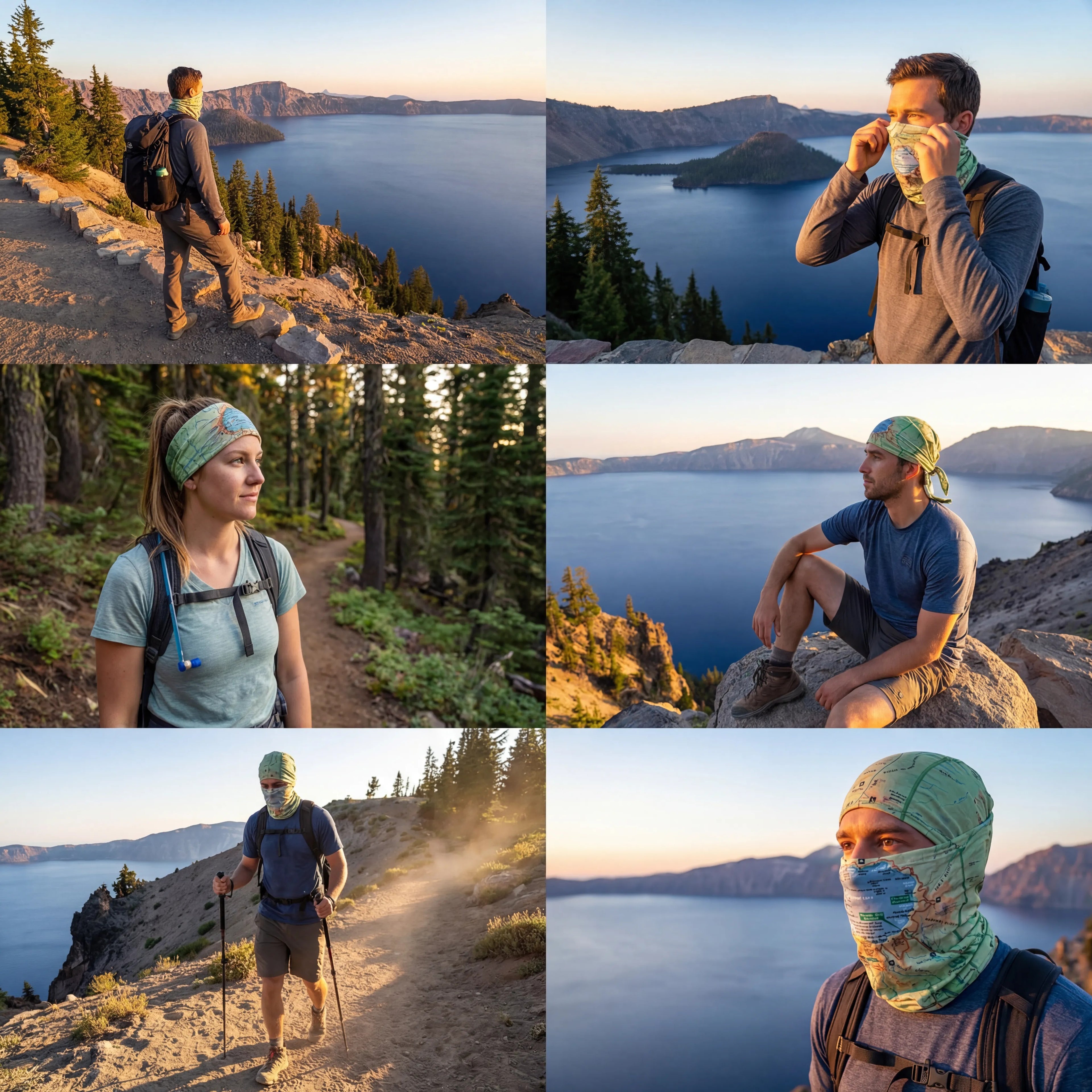 Crater Lake National Park Map X Guard Neck Gaiter