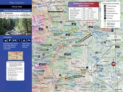 Cache la Poudre River GPS Fishing Map