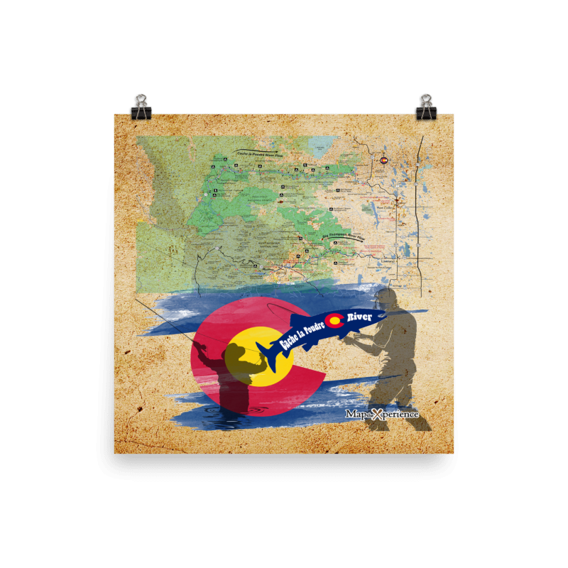 Cache la Poudre River, Colorado Map Poster | Free Mobile Map