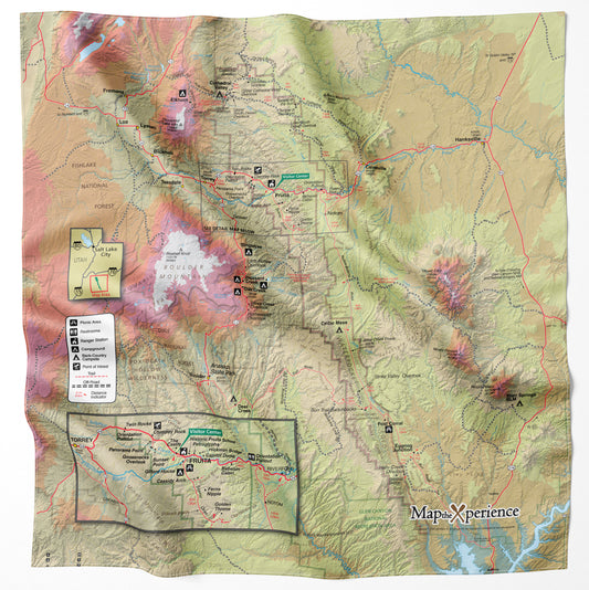 Capitol Reef National Park Microfiber Map Bandana