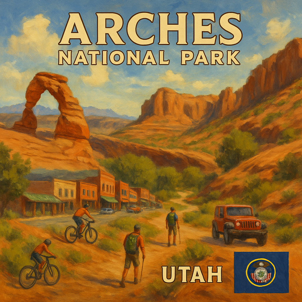 Arches National Park Microfiber Map Bandana