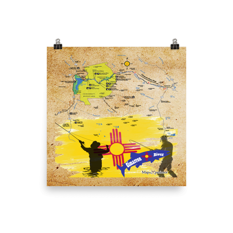 Cimarron River, New Mexico Map Poster | Free Mobile Map