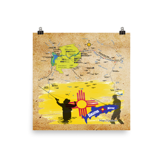 Cimarron River, New Mexico Map Poster | Free Mobile Map