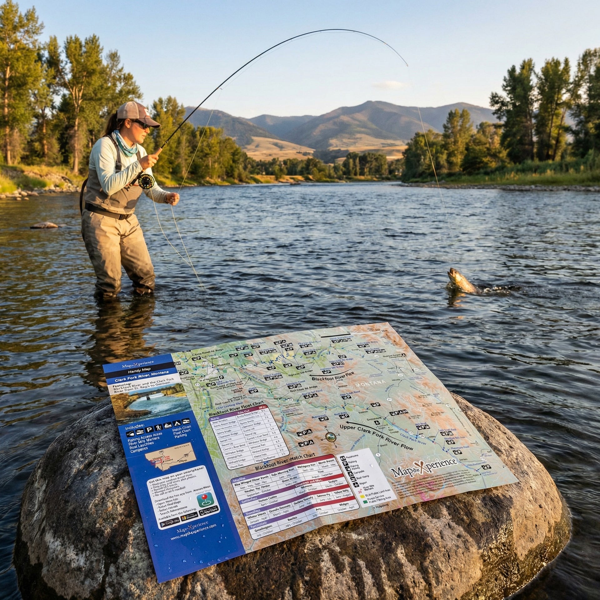 Clark Fork River Montana Fly Fishing Map