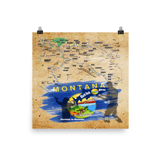 Clark Fork River, Montana Map Poster | Free Mobile Map