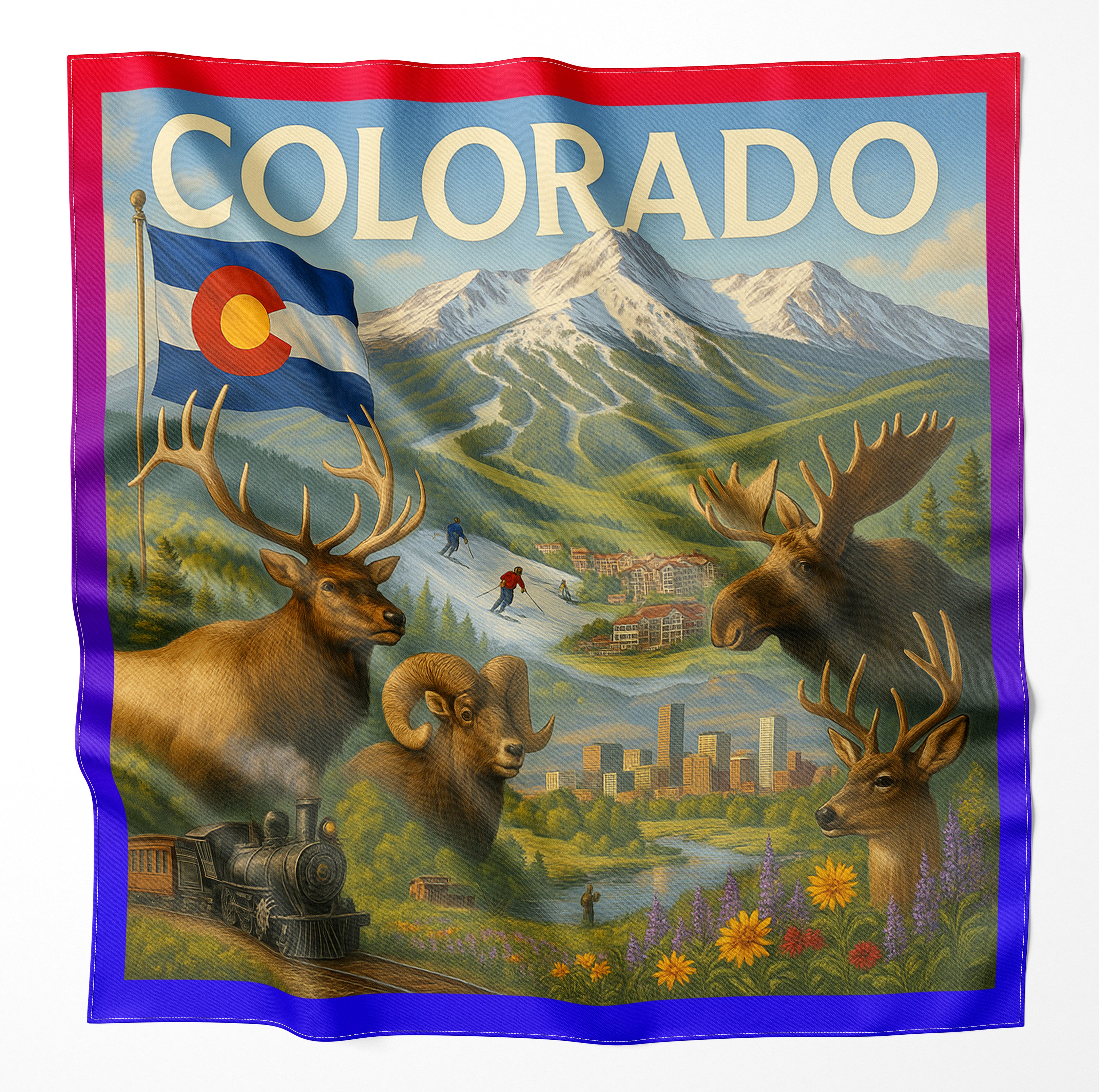 Crestone Needle Colorado 14er Microfiber Cloth Bandana