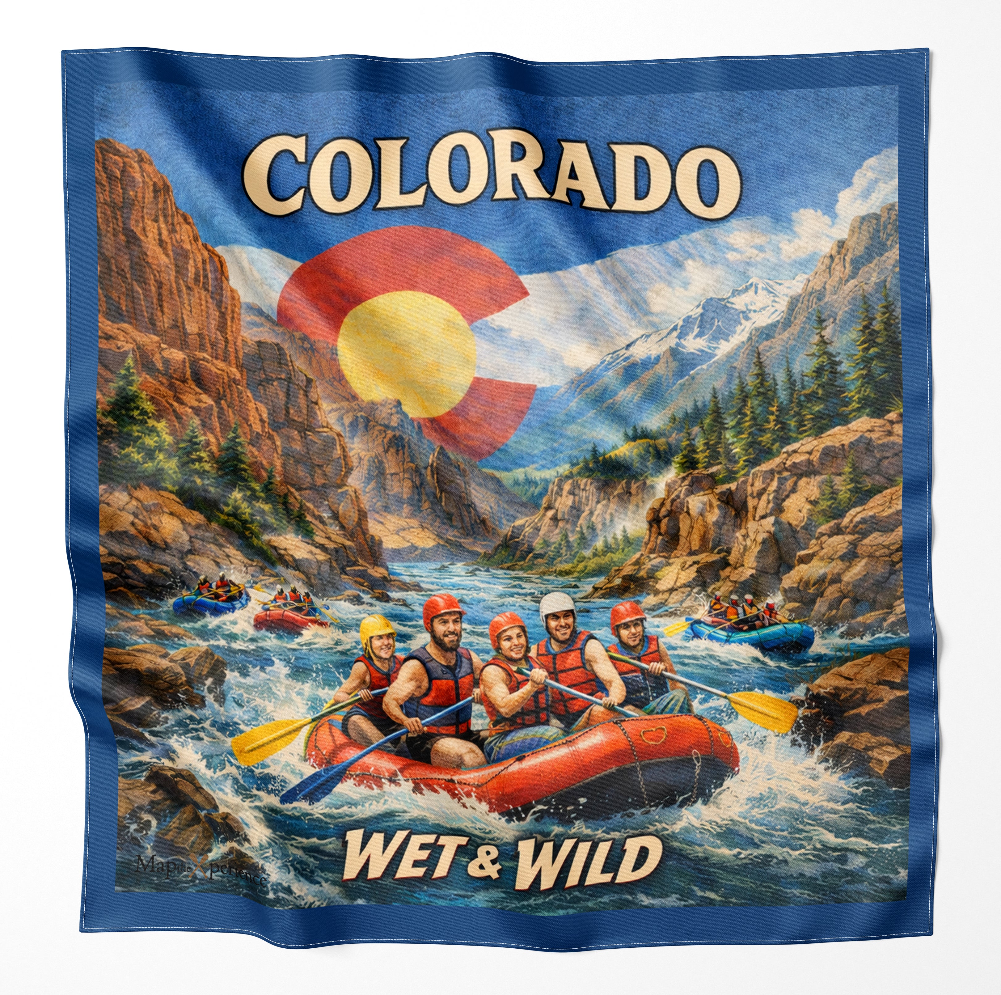 Arkansas River Colorado Rafting Microfiber Cloth Bandana