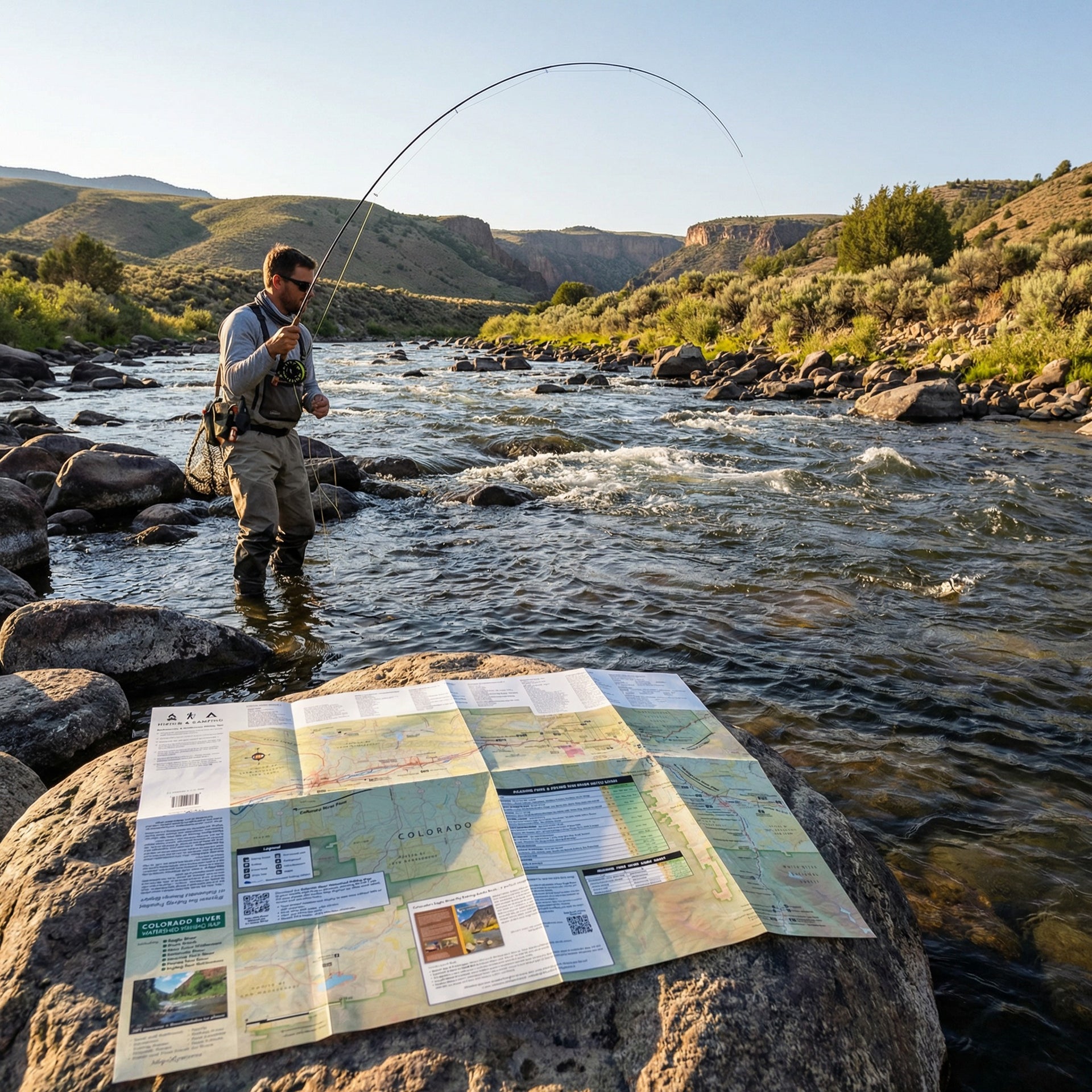 Colorado River Watershed Fly Fishing Map