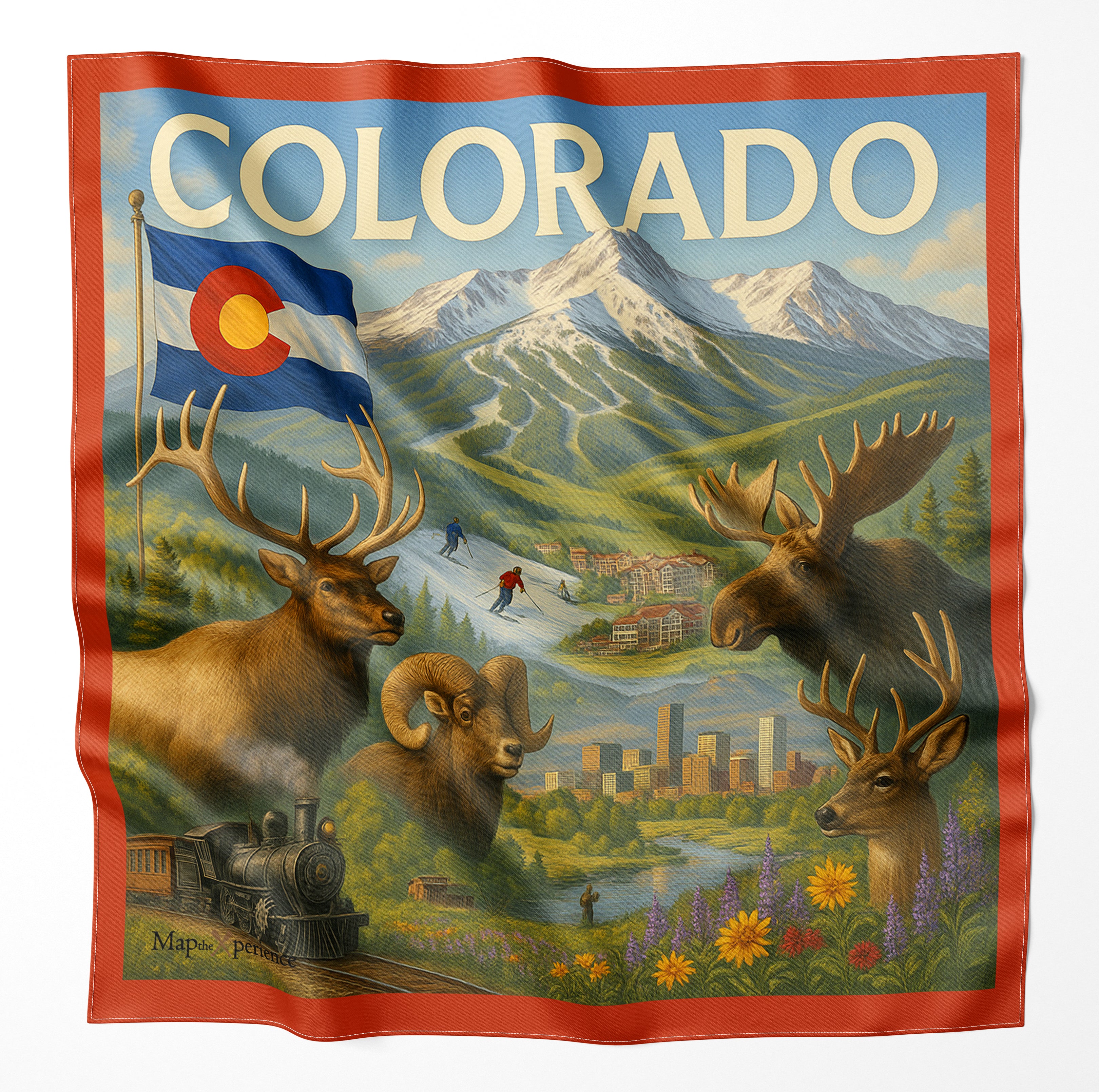 Conejos River Colorado Microfiber Map Bandana