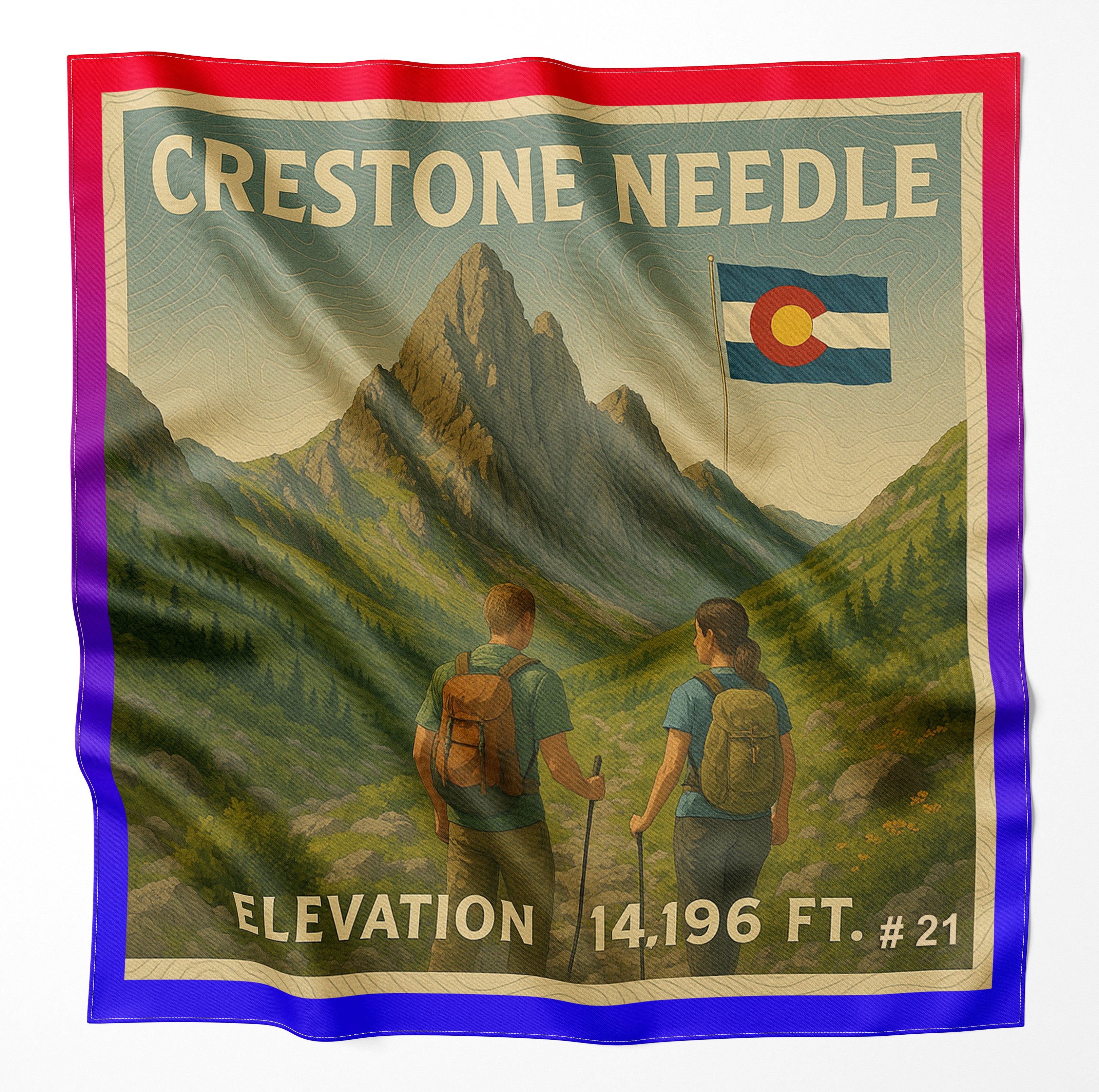 Crestone Needle Colorado 14er Microfiber Cloth Bandana