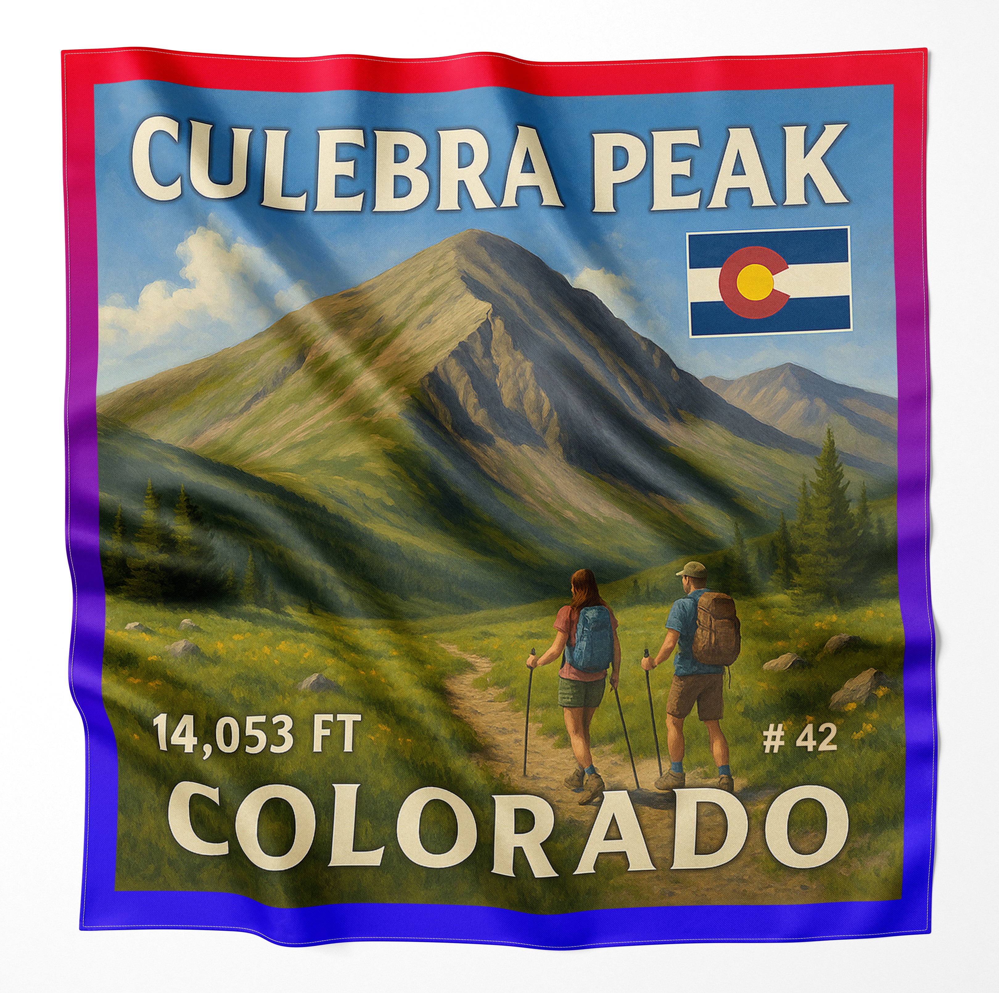 Culebra Peak Colorado 14er Microfiber Cloth Bandana