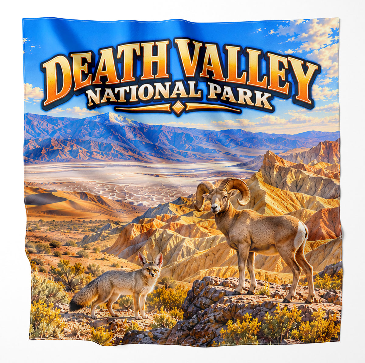 Death Valley National Park – Microfiber Map Cloth Bandana