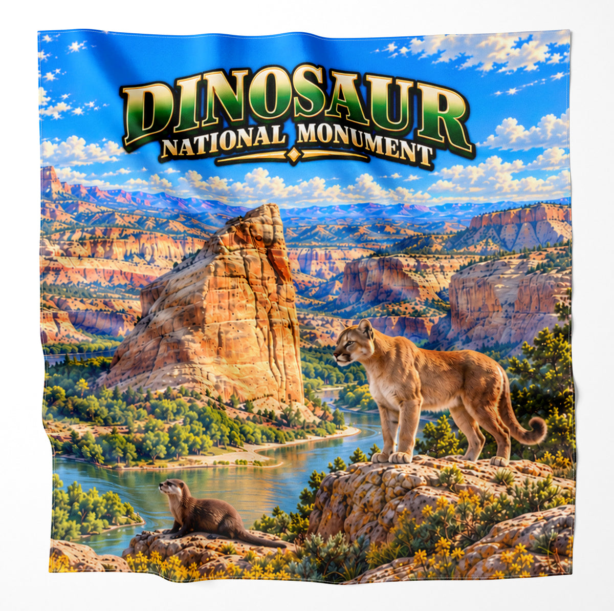 Dinosaur National Monument – Microfiber Map Cloth Bandana