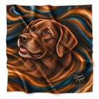 Chocolate Labrador Retriever Microfiber Cloth Bandana