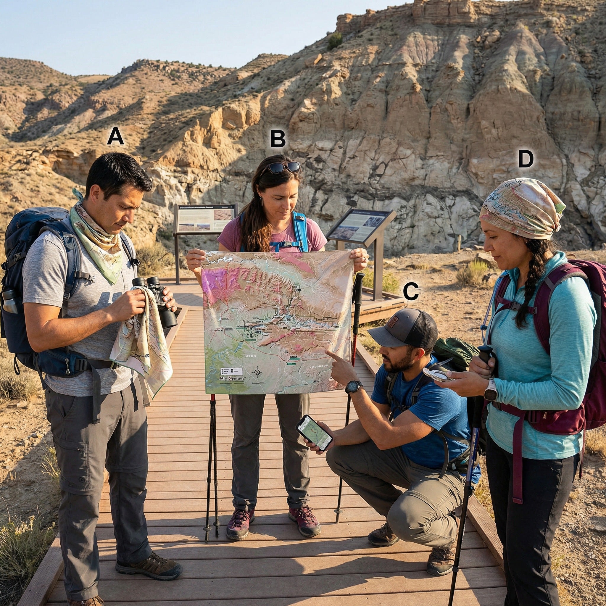 Dinosaur National Monument Handy Map Microfiber Cloth Bandana