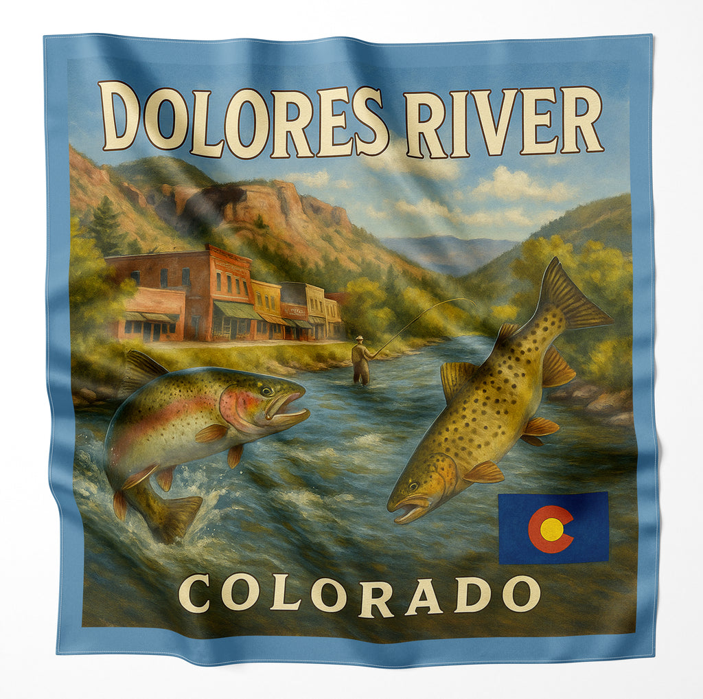Dolores River Colorado Microfiber Map Bandana