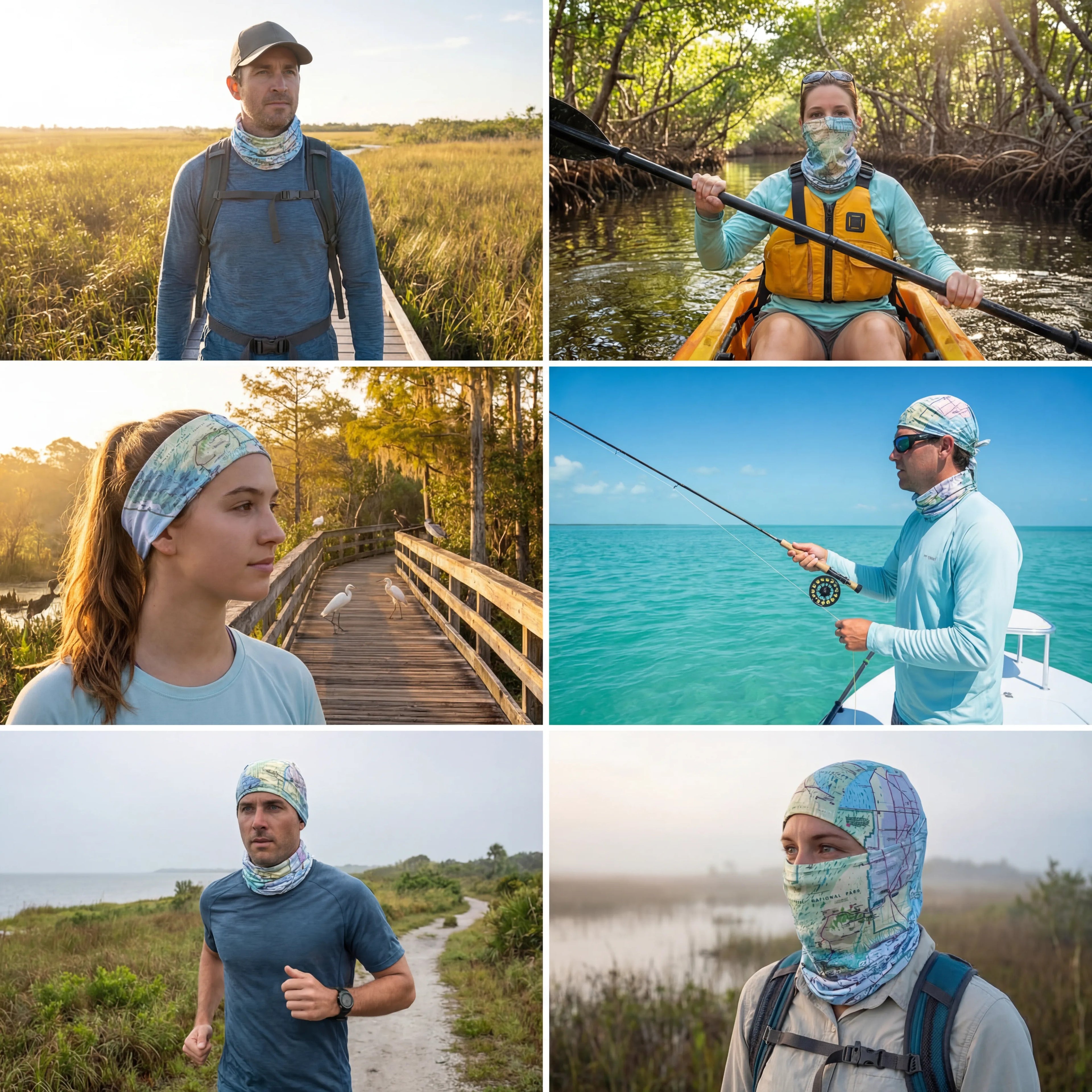 Everglades National Park Map X Guard Neck Gaiter