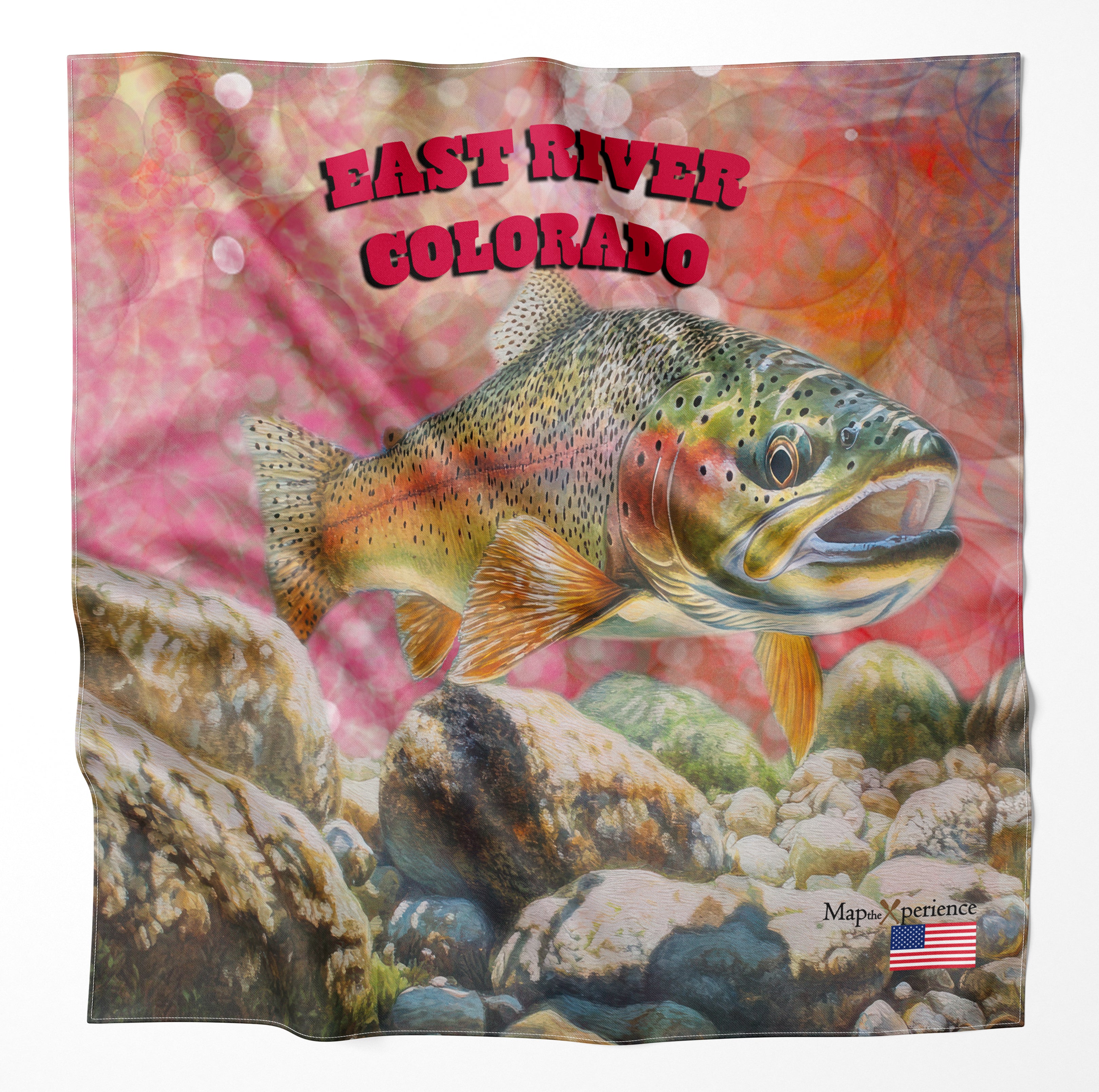 East River Colorado Microfiber Map Bandana