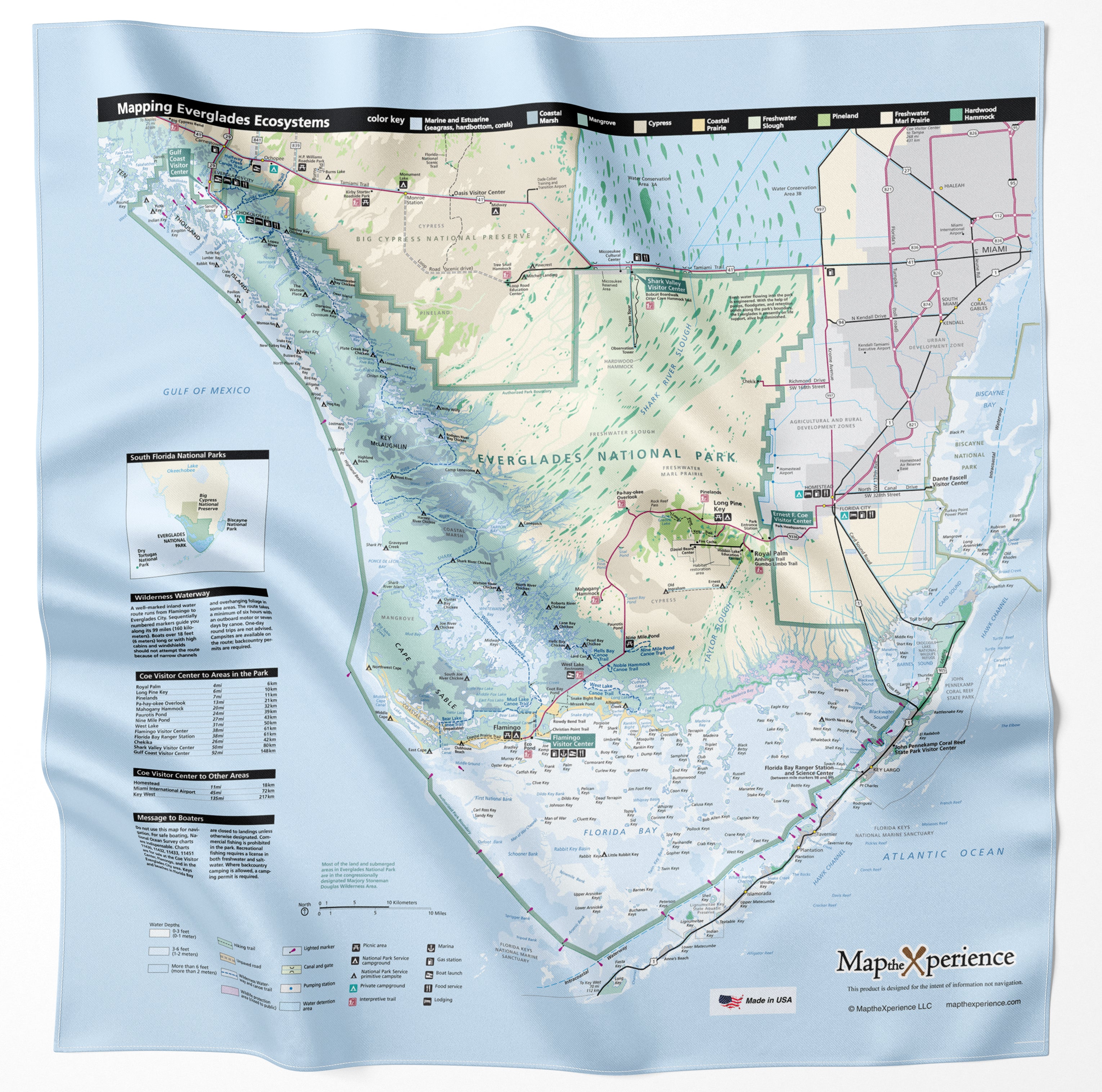 National Park Microfiber Cloth Map Bandana