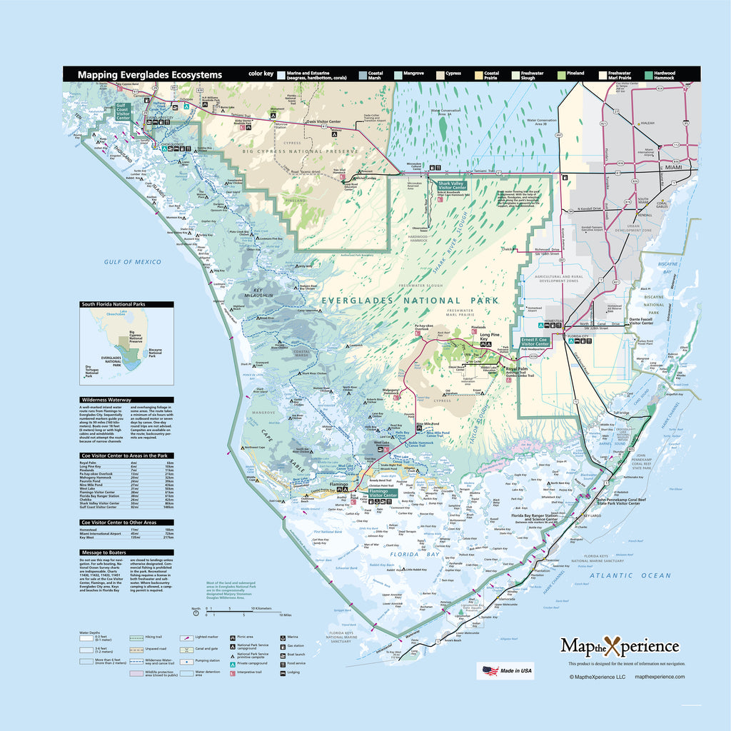 Everglades National Park Map X Guard Neck Gaiter