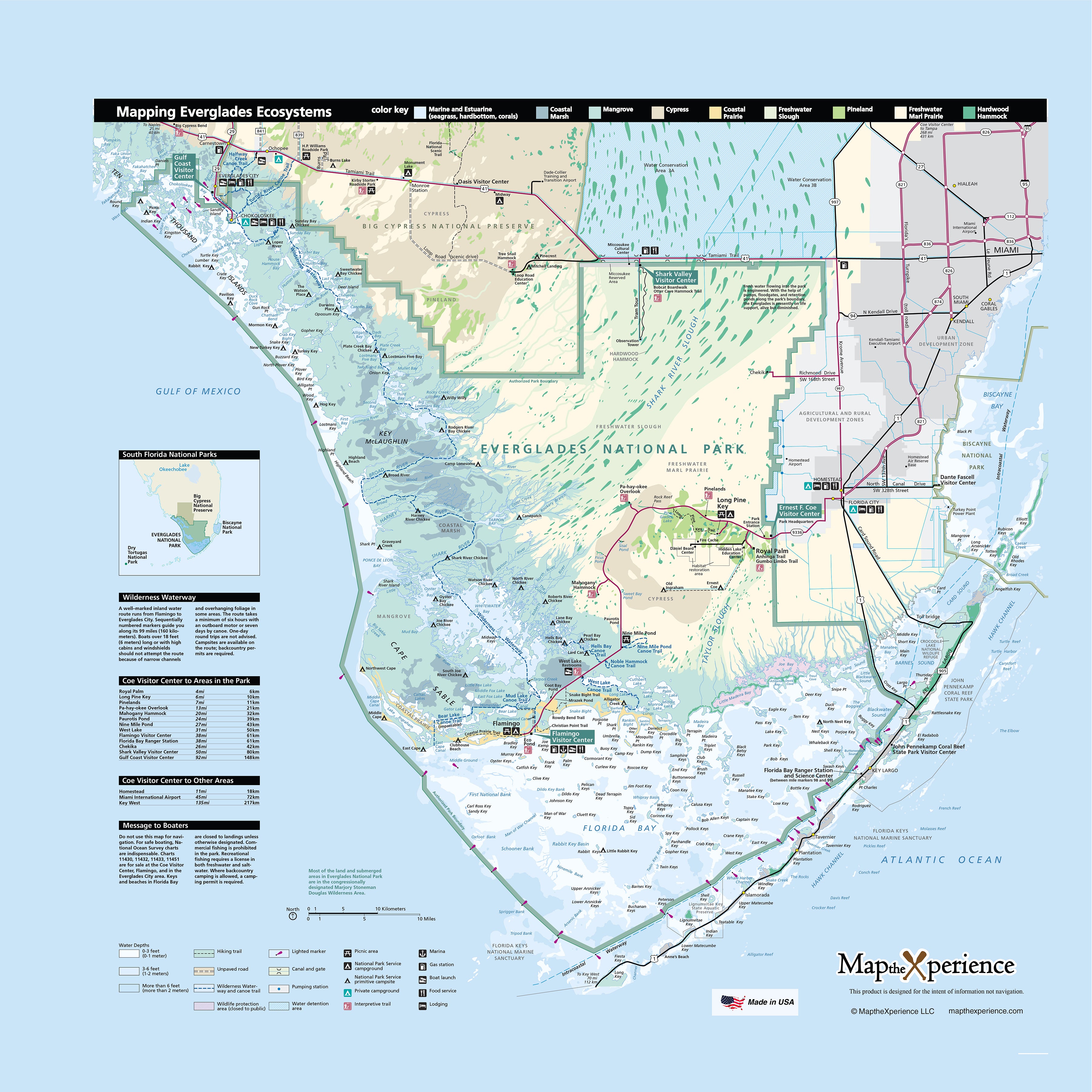 Everglades National Park Map X Guard Neck Gaiter