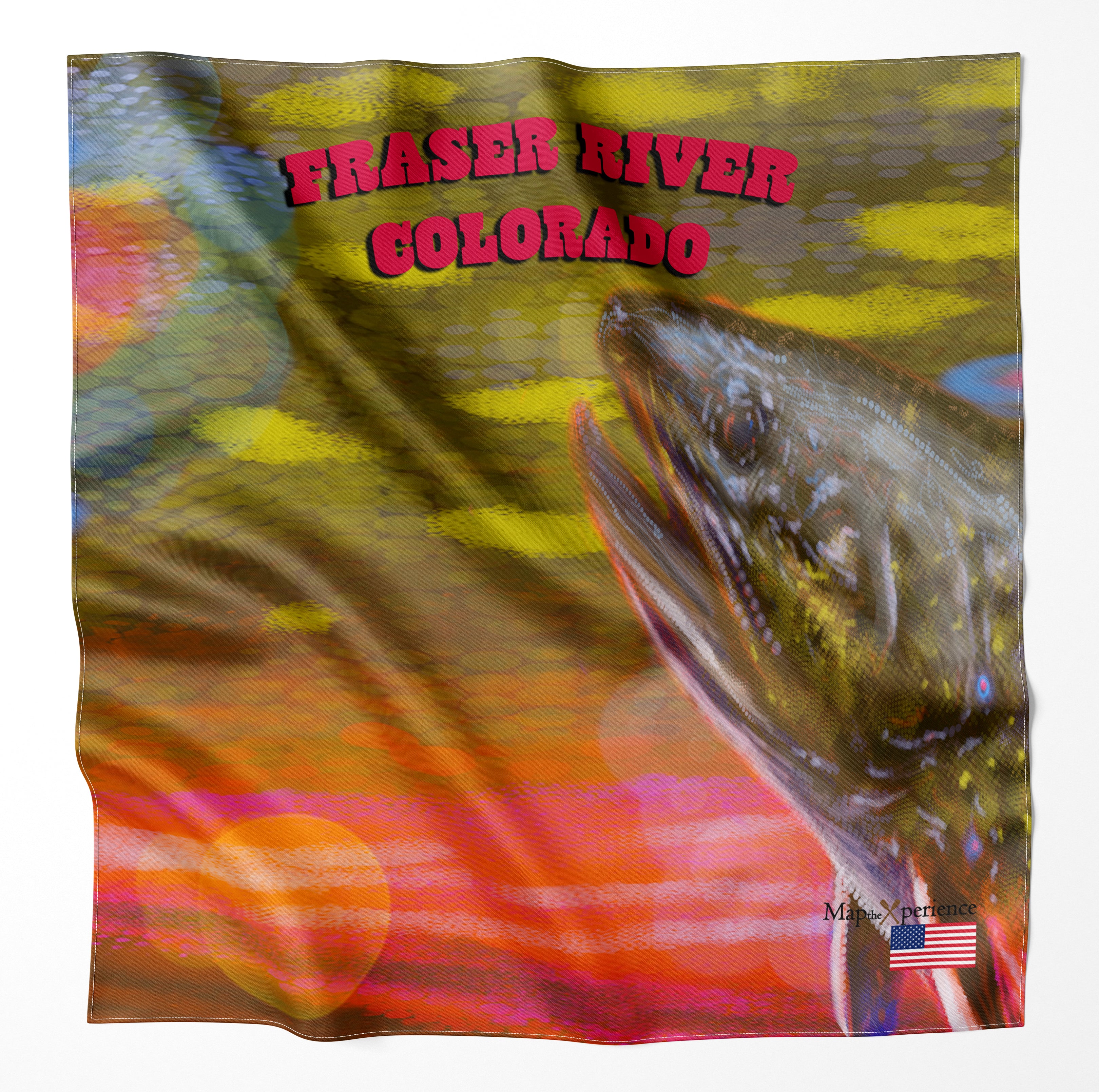 Fraser River Colorado Microfiber Map Bandana