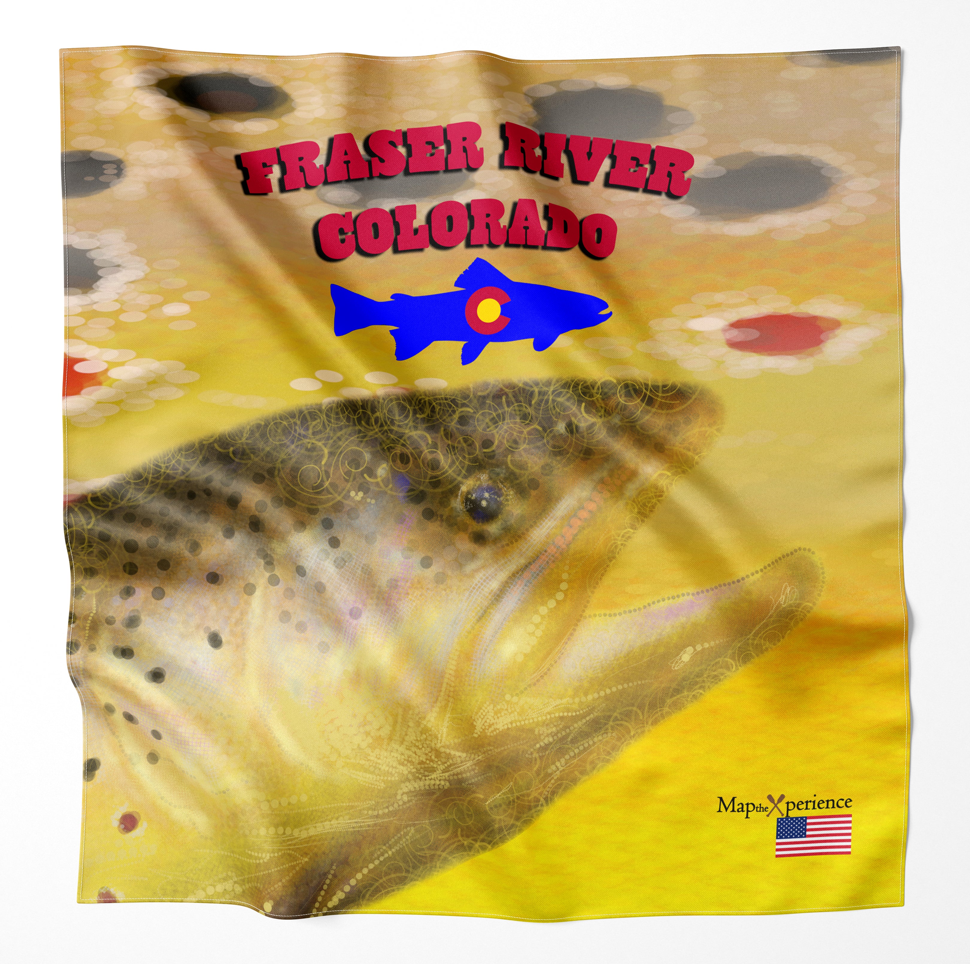 Fraser River Colorado Microfiber Map Bandana