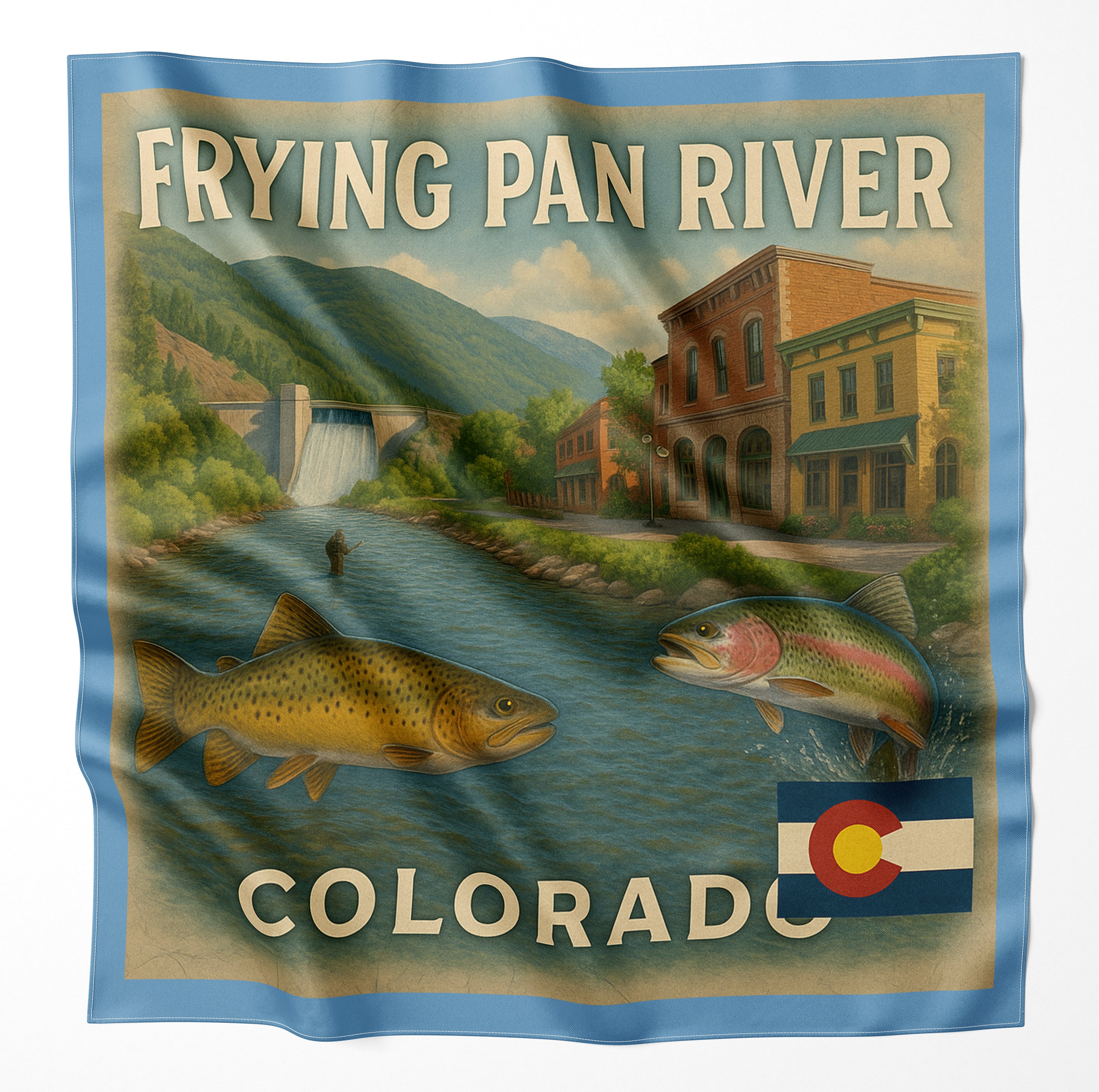 Frying Pan River Colorado Microfiber Cloth Bandana