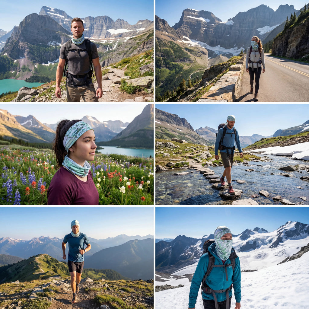 Glacier National Park Map X Guard Neck Gaiter