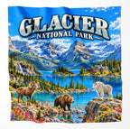 Glacier National Park – Microfiber Map Cloth Bandana