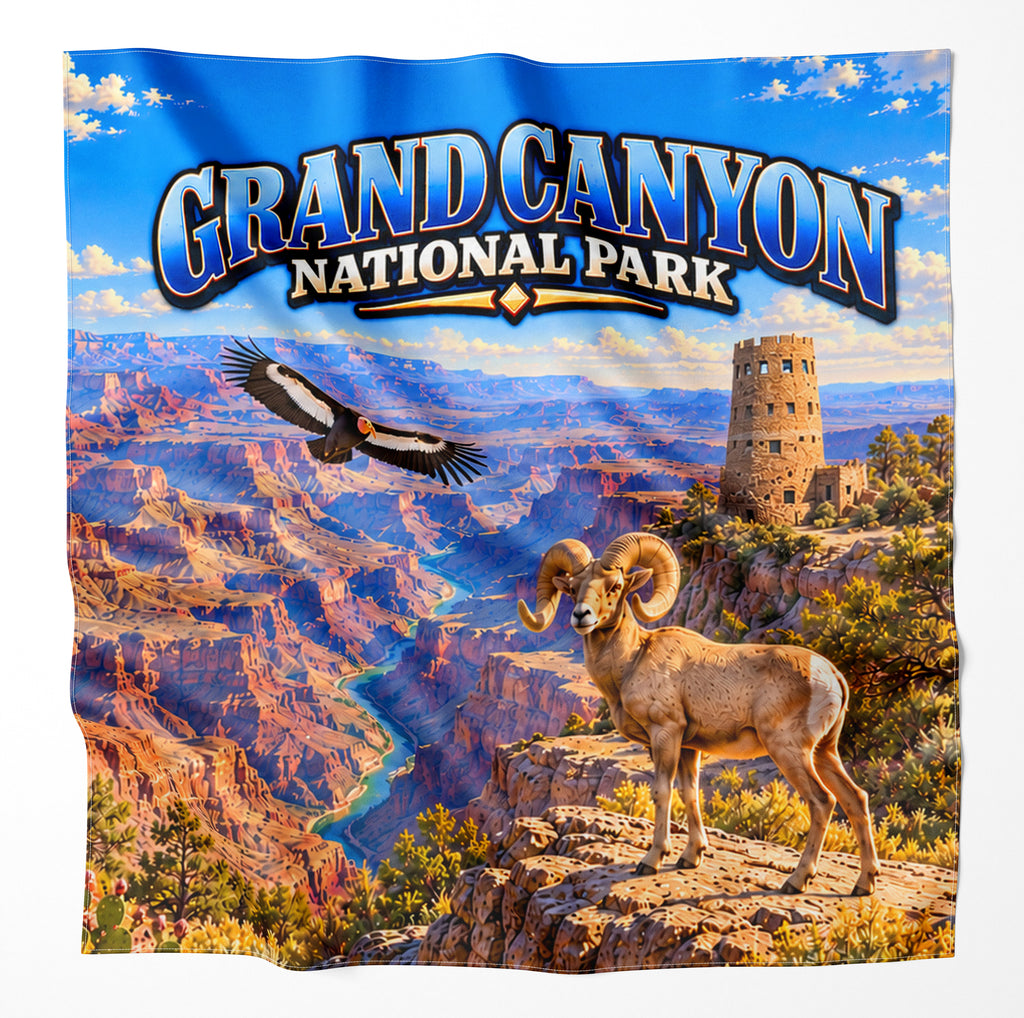 Grand Canyon National Park – Microfiber Map Cloth Bandana