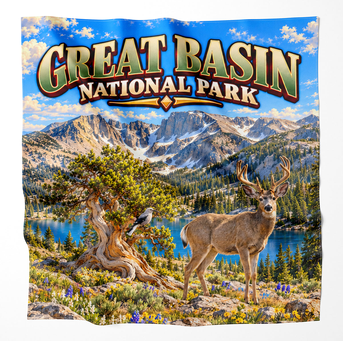 Great Basin National Park – Microfiber Map Cloth Bandana