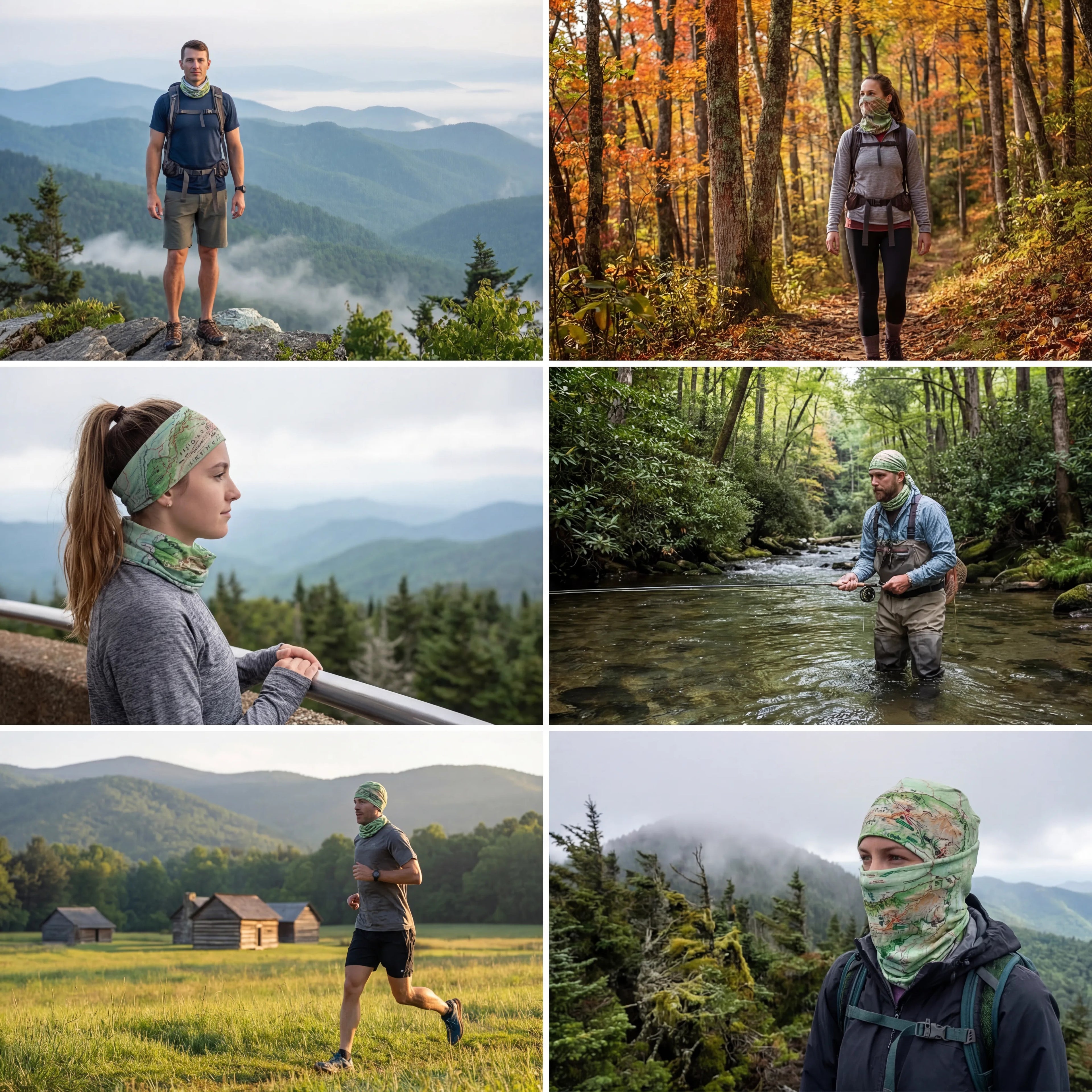 Great Smoky Mountains National Park Map X Guard Neck Gaiter