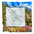 Glacier National Park – Microfiber Map Cloth Bandana