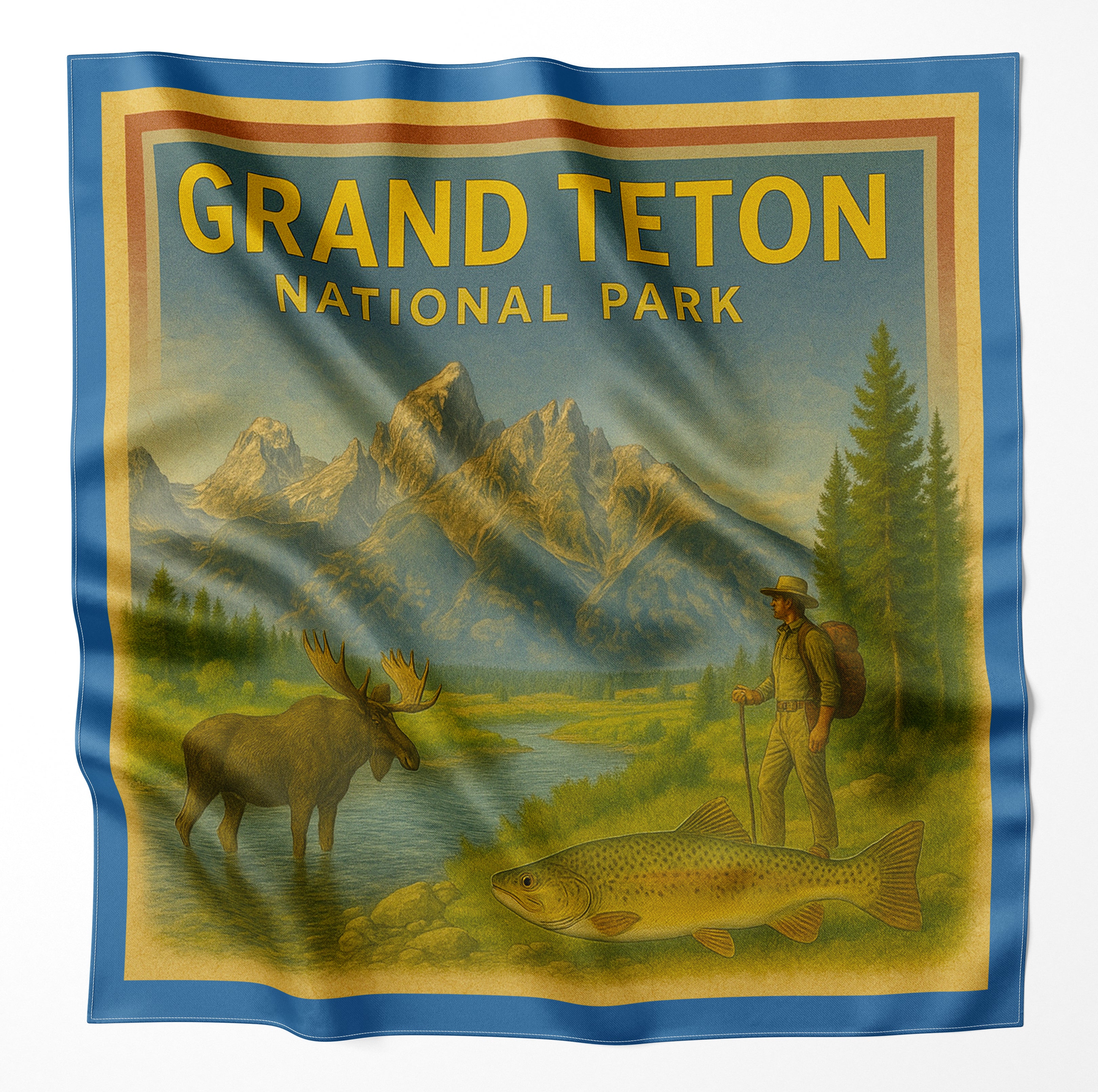 Grand Teton National Park Microfiber Cloth Bandana