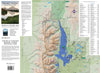 Detailed map of Grand Teton National Park highlighting hiking trails, fishing spots, and campsite locations, perfect for outdoor navigation and planning adventures in Wyoming's majestic landscapes.