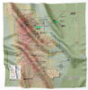 National Park Microfiber Map Bandana