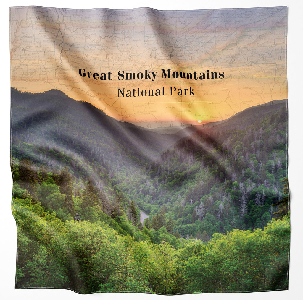 Tail of the Dragon, North Carolina Microfiber Map Bandana