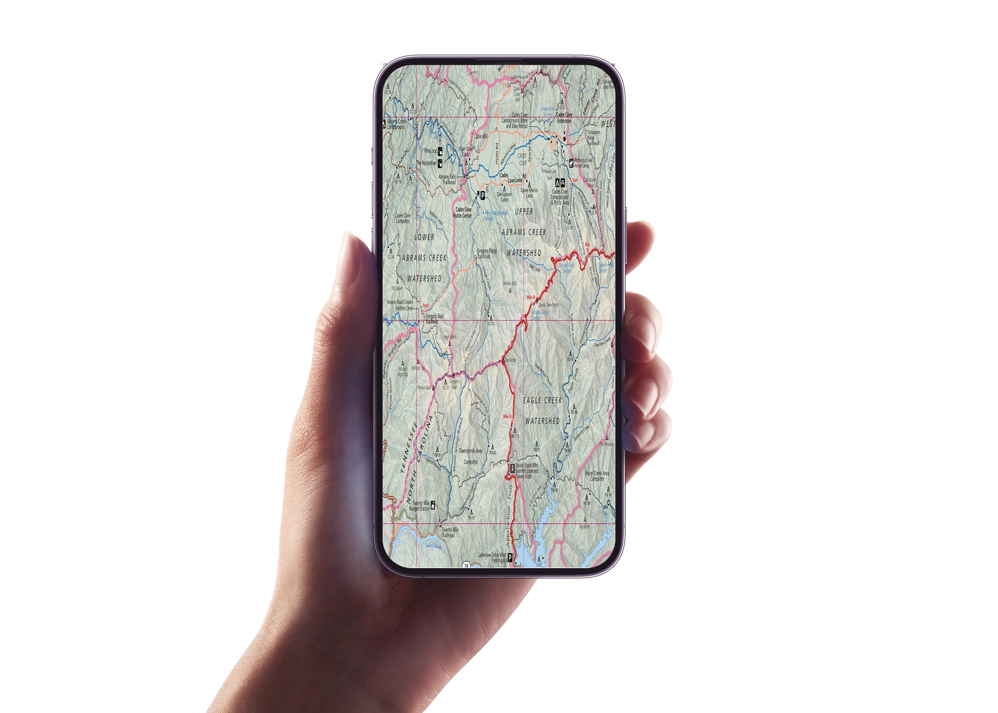 Great Smoky Mountains National Park Fishing Map