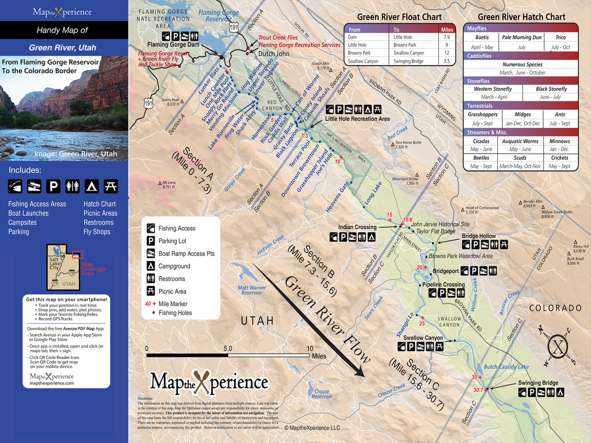 Green River Utah Fishing Map & Public Access Guide – mapthexperience.com