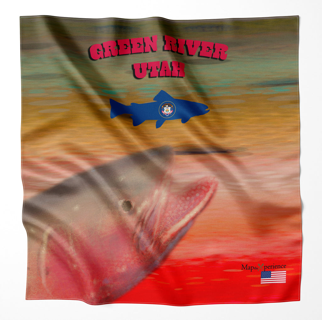 Green River Utah Microfiber Map Bandana