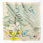 Green River, Wyoming Microfiber Map Bandana