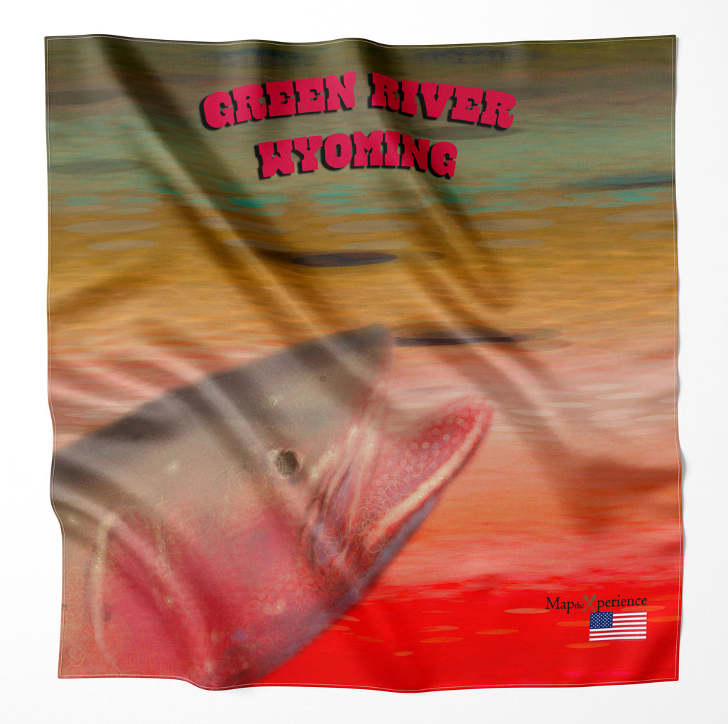 Green River Wyoming Microfiber Map Bandana