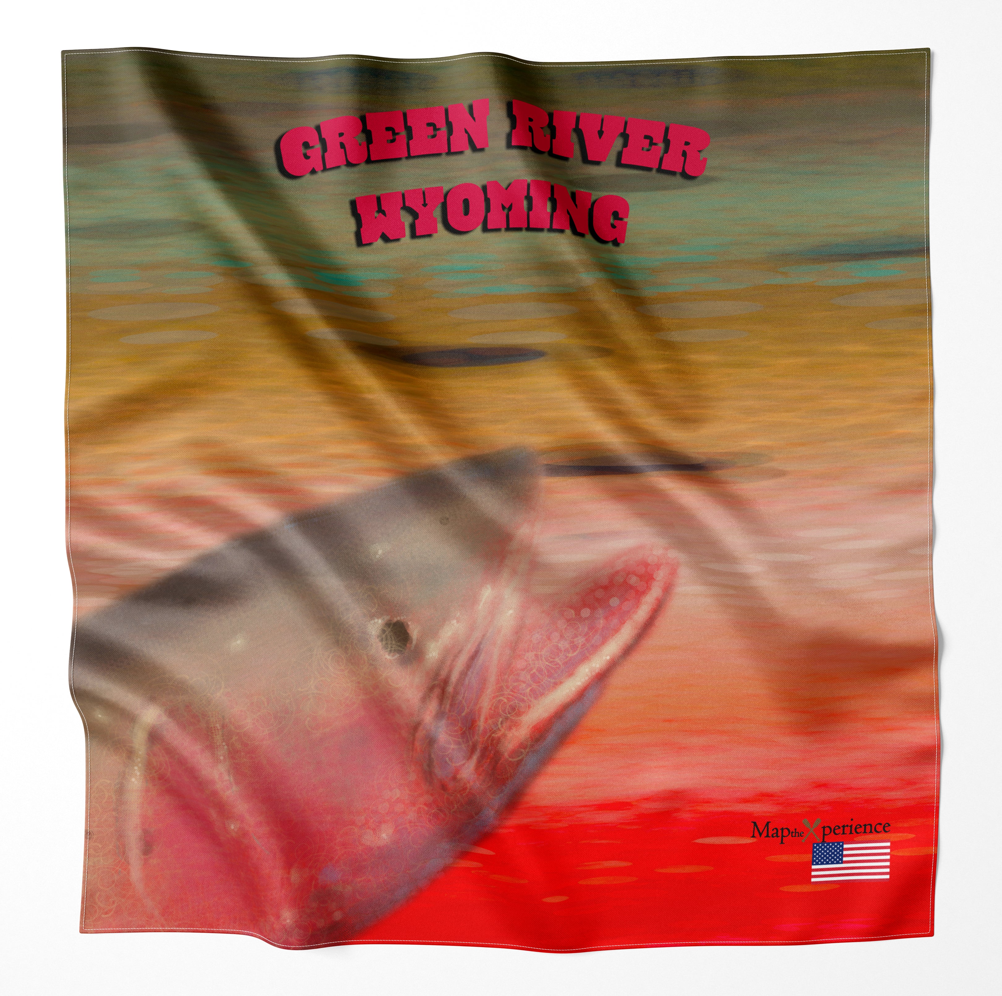 Green River Wyoming Microfiber Map Bandana